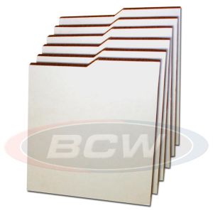 Stack of BCW corrugated cardboard dividers