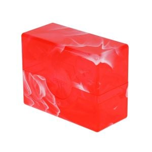 Spectrum Prism Deck Case - 50 CT - Carnelian Red, Angled and closed. 