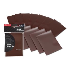 double matte deck guards. Fanned out with packaging in corner.