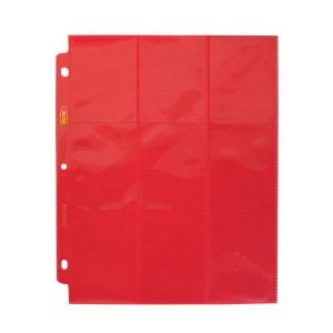 BCW red 18-pocket page