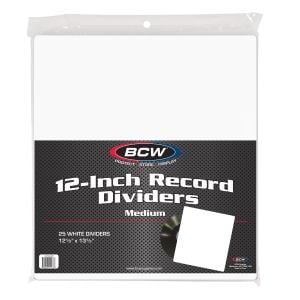 12-Inch Record Divider - Medium - White