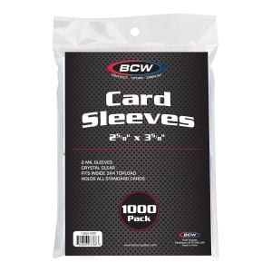 Standard Card Sleeves - 1000 Pack packaging