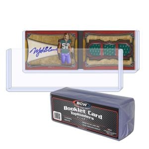 Pack of BCW booklet card toploaders over 2 toploaders with card