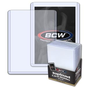 Pack of BCW 3x4 Topload Card Holders - Premium over 2 toploaders with card