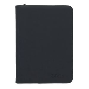 BCW Z-Folio 9-Pocket Album - Black front of binder, closed. 