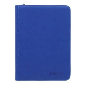 BCW Z-Folio 9-Pocket Album - Blue front of binder, closed. 