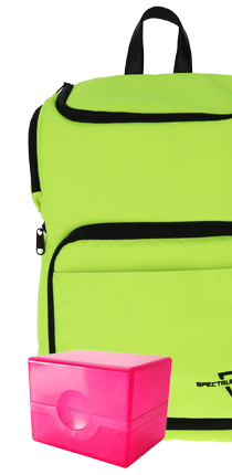 BCW Gaming Category products, including the Spectrum Backpack and Spectrum Prism